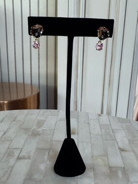 Anthropologie Delicate Crystal Double Drop  Earrings